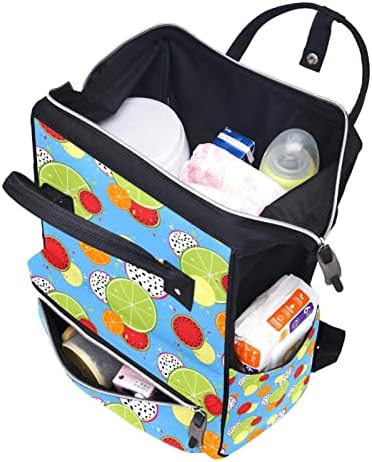 Limun narančasto-lubene zmajeve voćne kriške pelena ruksak ruksak za bebe nazivne torbe za promjenu multi funkcije velike kapacitete