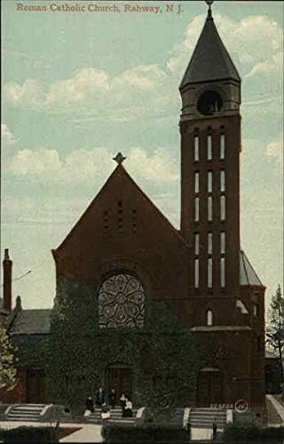 Rimokatolička crkva Rahway, New Jersey NJ Originalna antička razglednica