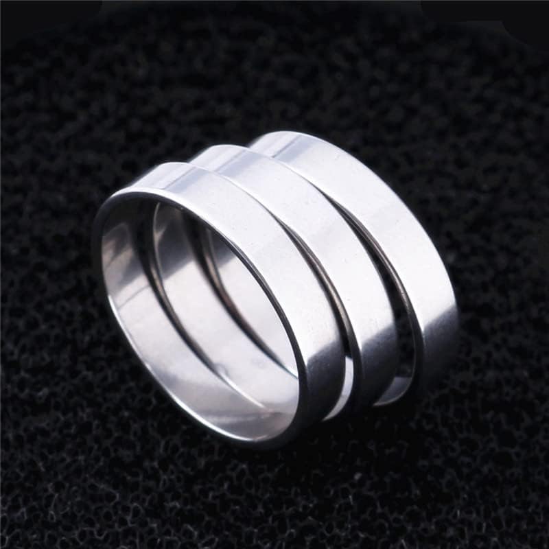 Koleso 316L 4mm prstenovi Tiny Band Ring za muškarce i žene modni srebrni rep prsten-80295