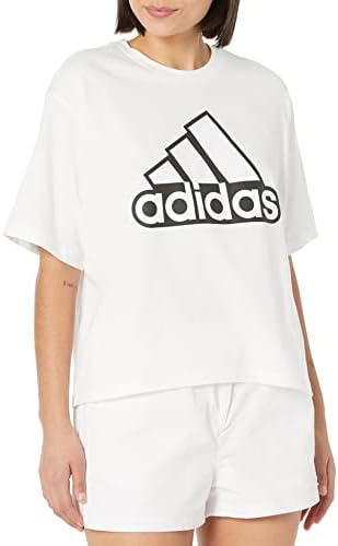 Adidas ženske esencijalne esencijalne logotip obrezani labavi fit tee