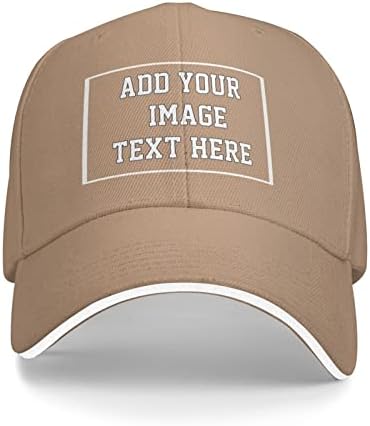 Prilagođeni šeširi za muškarce Dizajnirajte vlastiti personalizirani tekst Foto Logo Baseball Hat Unisex Sun Cap