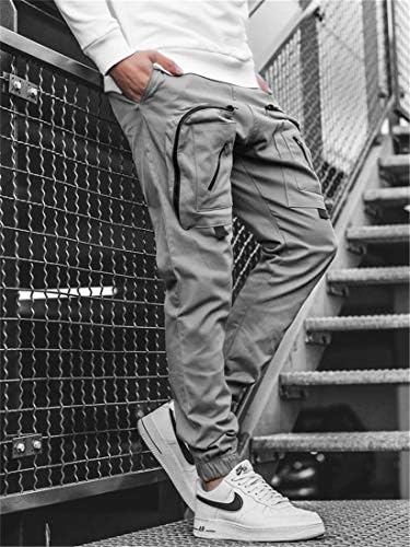 Andongnywell muške teretne hlače Slim Fit casual jogger pant pantri hlače sa džepovima pantalone