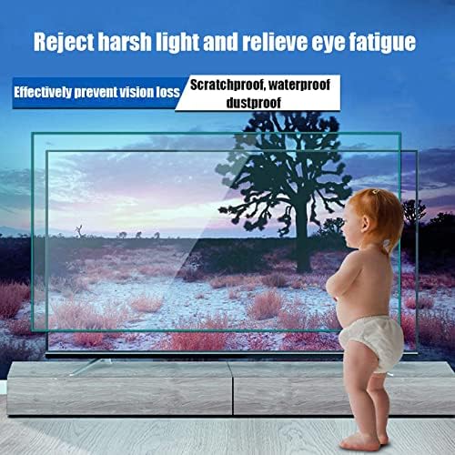 Zaštita za TV ekran 32-75 inča protiv plavog svjetla/protiv odsjaja/protiv ogrebotina film protiv refleksije do 90%, ublažavanje umora očiju, za LCD, LED, 4K OLED & amp; QLED HDTV displeje i zakrivljeni ekran/A / 47