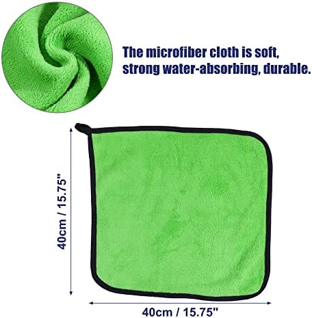 X Autohaux 2pcs ručnik za sušenje automobila za sušenje automobila 40 x 40cm 600gsm visoko upijajući krma za sušenje automobila čistač