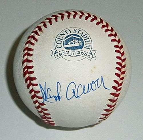 Braves Hank Aaron potpisan županijski stadion Baseball JSA loa auto milwaukee pivara - autogramirane bejzbol