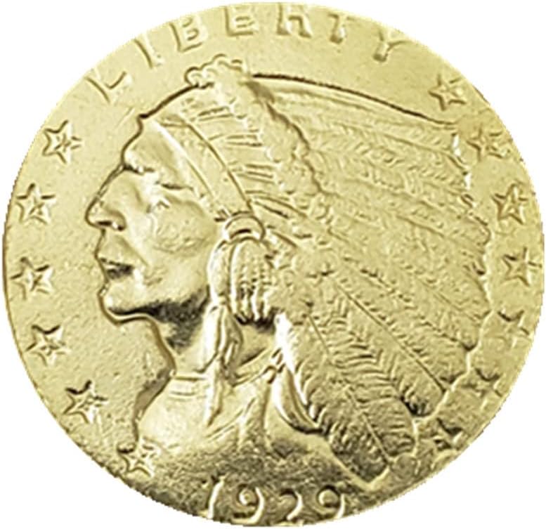 12 različitih godina američka indijska glava 2,5 Cent Gold Coins 1908 ~ 1915, 1926 ~ 1929