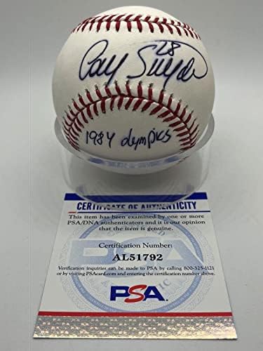 Cory Snyder 1984 olimpijada potpisana autografa službena MLB bejzbol PSA DNK - autogramirani bejzbolls