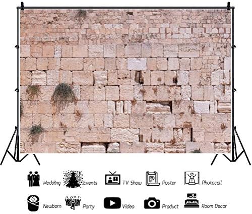 Csfoto 5x3ft pozadina Zapadnog zida Jerusalem foto pozadina drevni Jerusalem pozadina cigla Pozadine za fotografiju zid Jerusalema