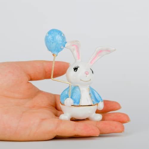 Sevenbees Bunny zečje sitničke kutije sa šarkama nakit kućnim kutije Slatka ružičasta zec zečjeg figurica sa balonom