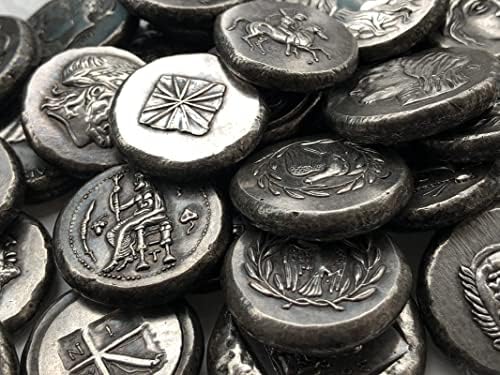 Grčki novčići mesingani srebrni antički obrtni obrtni kovanice nepravilne veličine tipa 24