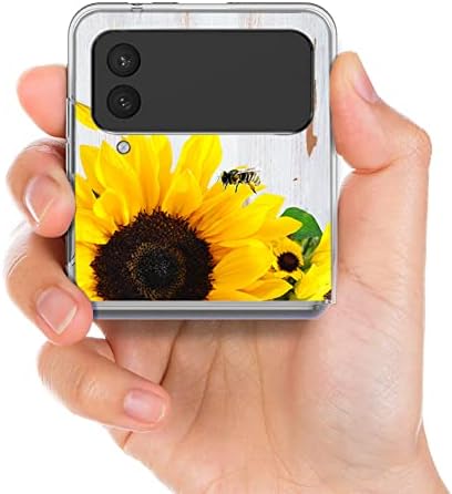 Bcov Galaxy Z Flip 4 5G slučaj, Hummingbird u cvijeće ptica protiv ogrebotina čvrst teško slučaj zaštitni Shookproof telefon poklopac
