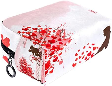 Mala šminkarska torba, patika sa zatvaračem Travela kozmetički organizator za žene i djevojke, Valentinovo srce