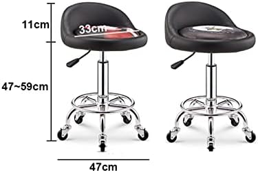 Jhkzudg salonska masažna stolica za teške uslove rada,okretna stolica za 360 stepeni,okrugla valjana stolica sa točkovima,Hidraulično