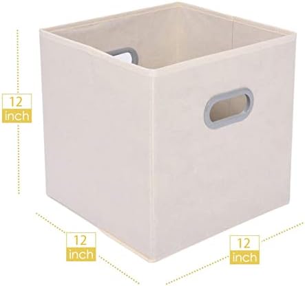 MaindMax Storage Bins 12x12x12, za kućnu organizaciju i skladištenje, kupatilo za igračke, ormar organizatori i skladištenje, sa dvostrukim