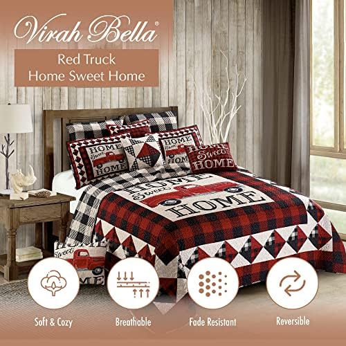 Virah Bella 3 komada kralj kabina posteljina za posteljinu - naprezanje Crvenog kamiona Početna Sweet Home - Rustikalna zemlja Divljač