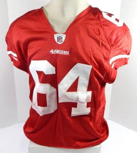 2011 San Francisco 49ers David Baas 64 Igra Izdana Crveni dres 48 DP37131 - Neintred NFL igra rabljeni dresovi