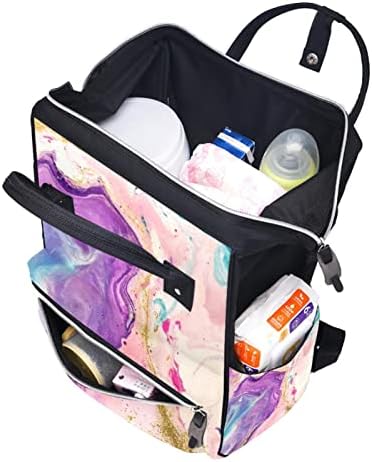 Ljubičasta akvarel pozadinske torbe ruksak backpack baby peppy mijenja torbe s više funkcija Velika kapaciteta putnička torba
