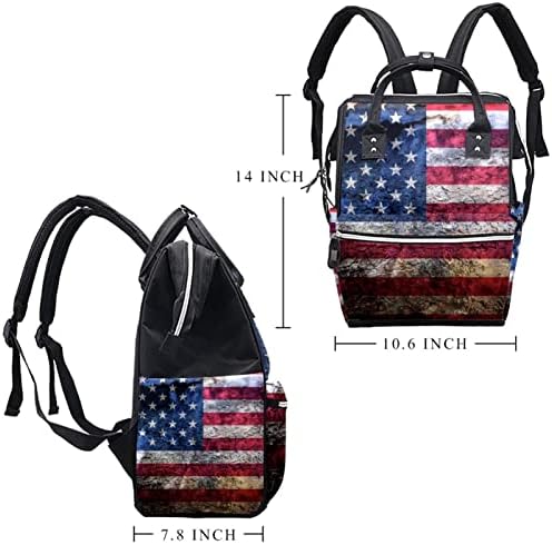 Vintage američke pelenske torbe za pelene ruksak babdene pelene promjene torbe s više funkcija Veliki kapacitet putnička torba
