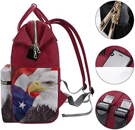 Eagle American zastava pelena za ruksak stilski materinsku torbu multifunkcijsku vodootporni turistički starci