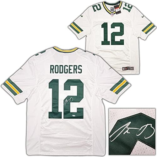 Green Bay Packers Aaron Rodgers AUTOGREGED bijeli Nike Twill ograničen dres veličine l fanatics holo stock 209356 - autogramirani