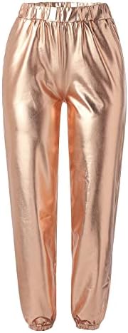 Ženske sjajne umjetne kožne gamaše mokri izgled metalne hlače visoke struke Podignite rastezljene tajice Hip Hop klub Nosite