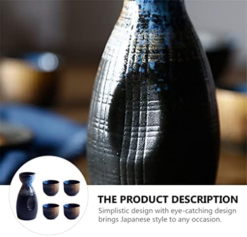 Hggdkdg 1 Set izvrsnih japanskog stila keramike Sake Cup Sake Pot retro sake postavio je japansku retro keramičku čašu i setu lonca