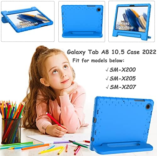 Ltroop Dječji futrola za Samsung Galaxy Tab A8 10,5 2022, Galaxy Tab A8 Case, lagana težina udara otporna na udarce dječje kućište za Samsung Galaxy A8 tablet 10,5 inča 2022, plava