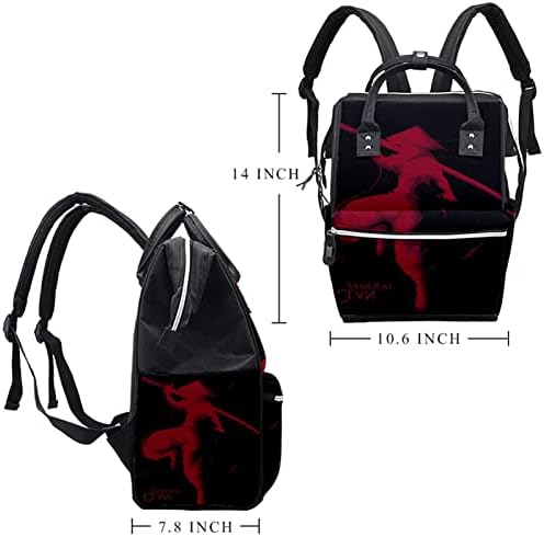 Crveni japanski samurajski klanovi ratni torbe ruksak backpad babdene torbe za promjenu torbe Multi funkcija Velika kapaciteta putna