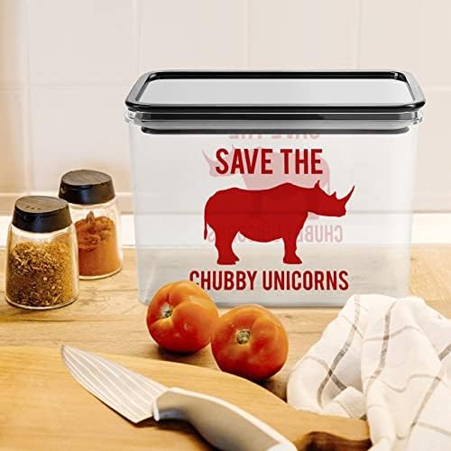 Sačuvajte Chubby unicorns kontejneri za skladištenje čista plastična kutija sa poklopcima kante za višekratnu upotrebu za kuhinjske