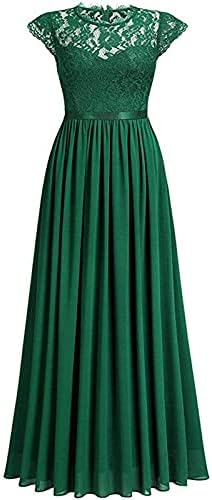 Fragarn duge ljetne haljine za žene 2023, šifonska haljina šifon čipkasta haljina djeveruše večernje haljine žene