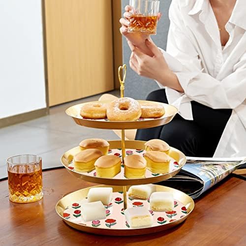 Cvjetni nosač od 3 vrste, stalak za desert, kula za cupcake za čaj za vjenčanje rođendana