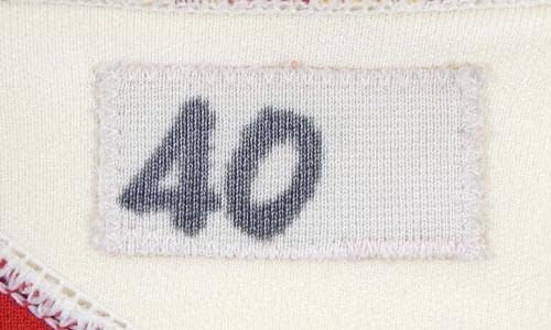 1986-87 Atlanta Hawks Mike McGree 40 Igra Polovna bijela jakna za toplu up 40 DP30000 - NBA igra koja se koristi