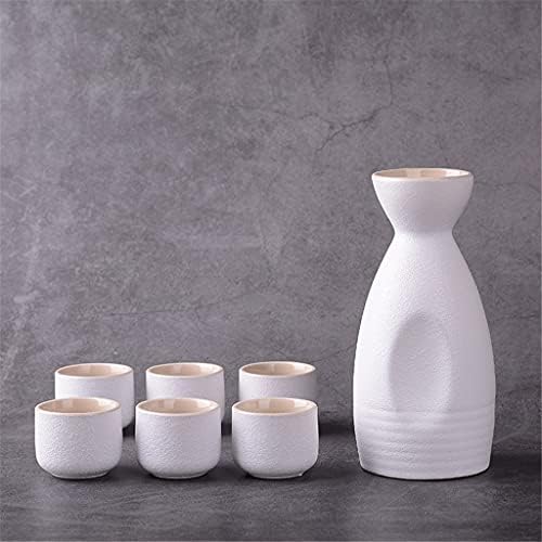 Slatiom 7pcs keramičke čaše za lonke Postavite japansku stilu Hip tikvice Početna Kuhinjska ordinacija Floging Cup alkoholnih pića