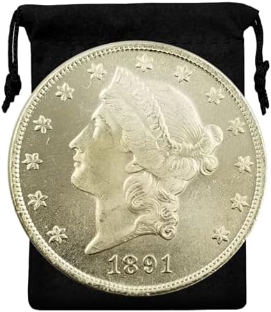Kocreat Copy 1891-cc Flowing FAIR srebro dolar Liberty Morgan Gold Coin Dvadeset dolar-replika USA Suvenir Coin kolekcija