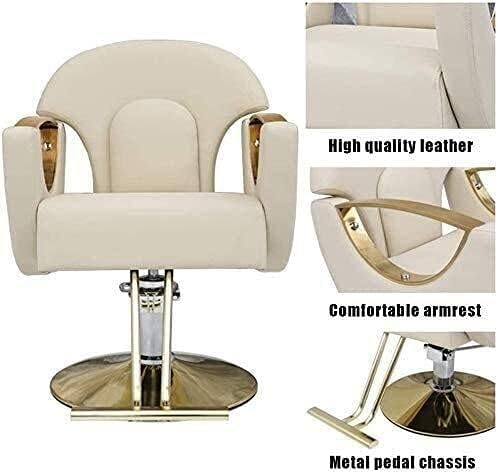 ZHANGOO Hidraulična Brijačka stolica berberska stolica udobna salonska stolica stolica za oblikovanje kose s hidrauličnom pumpom za