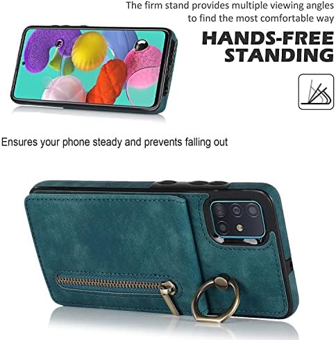 Mobilni telefon Flip Case Wallet Case kompatibilan sa Samsung Galaxy A51 4G, tanak PU kožna futrola natrag novčanik Kick Cover sa