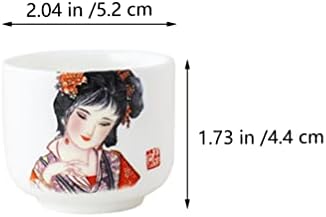 Set Hemoton piting stakla 1 Set Tradicionalni japanski sake Set Japanski soju alkoholni kontejner keramički set Geisha Design sa šalicama