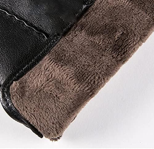 TREXD zimske muške kožne rukavice u stilu vožnje tople meke kožne rukavice