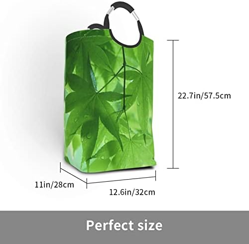 Zelena priroda 50L kvadratna torba za odlaganje prljave odjeće sklopiva / sa ručkom za nošenje / pogodna za putovanja u kućni ormar