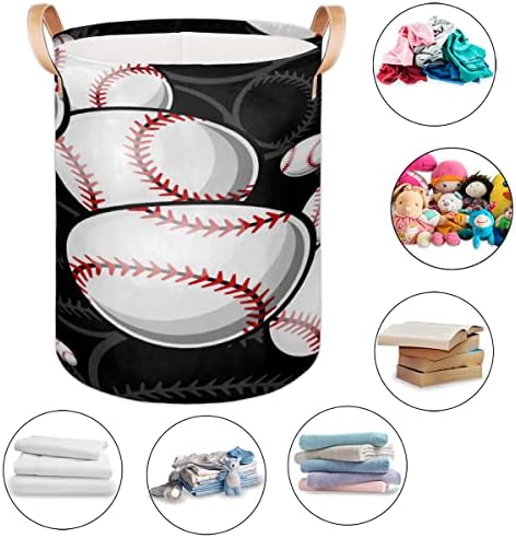Bejzbol Sportska korpa za veš sklopiva platnena odeća Organizator korpe za veš sa ručkama za dom koledž