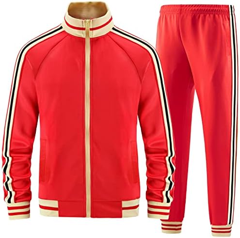 Dioxoib Men Track odijela setovi dugih rukava sa punim zip-zip duksevima Aktivne jakne i hlače 2 komada odjeća