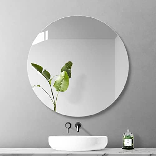 FixtureDisplays® 10 inča okruglo akrilno ogledalo od plastike otporno na razbijanje kupatila za djecu sigurnosno ogledalo-NPF