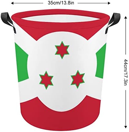Burundi Zastava korpa za veš korpa torba za pranje kanta za skladištenje sklopiva visoka sa ručkama