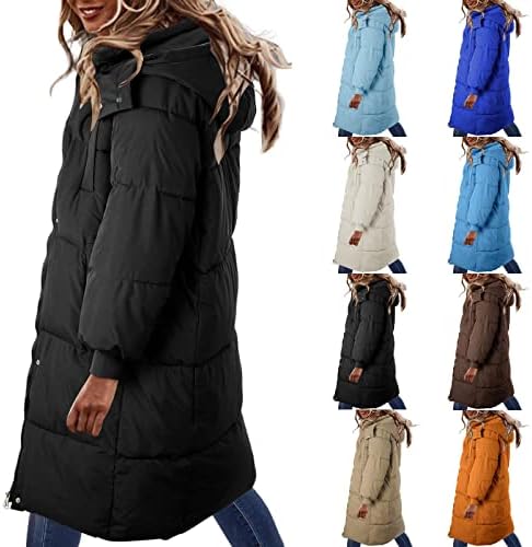 Down Jacket kaput pamučna zimska dugačka dugačka koljena dolje pamučna jakna Žene labave zadebljane žene s kapuljačom plus veličine