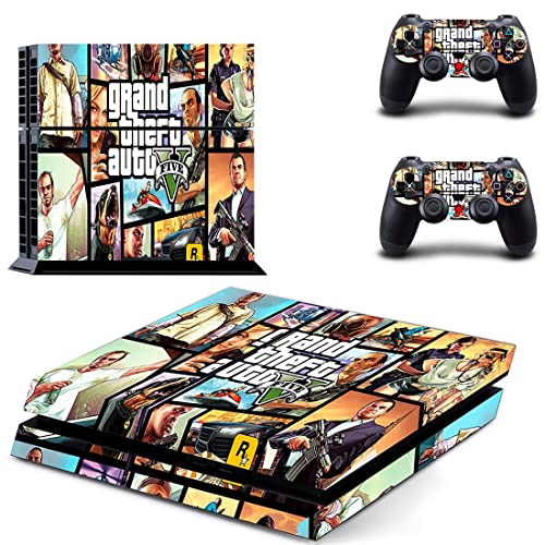 Za PS4 normalne igre Grand GTA Theft i auto PS4 ili PS5 skin naljepnica za PlayStation 4 ili 5 konzolu i kontrolere naljepnica Vinyl