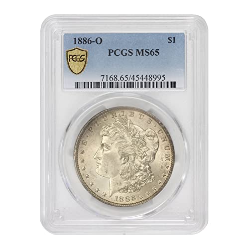 1886. O američki srebrni morgan dolar MS-65 $ 1 MS65 PCGS