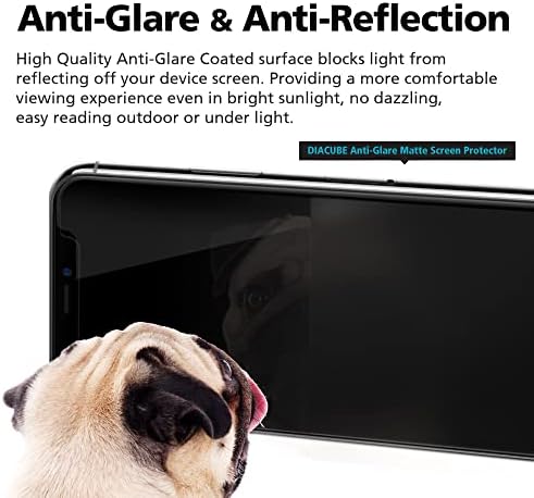 DIACUBE iPhone 14 Pro Anti-Glare mat Zaštita ekrana protiv otiska prsta neraskidivi fleksibilni film bez prašine bez mjehurića jednostavna