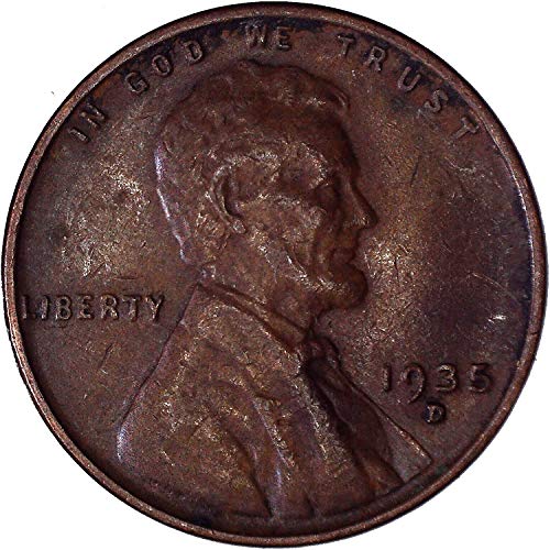 1935 d Lincoln pšenica Cent 1c vrlo dobro