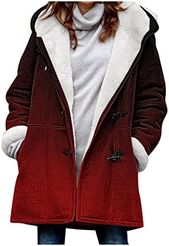 Masbird zimski kaputi za žene plus veličine topla gornja odjeća čvrsta prevelika podstavljena jakna labav kaput od runa