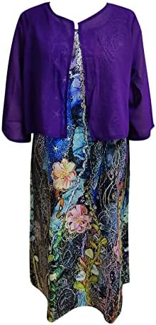 ZEFOTIM dvodijelne haljine za žene 2023 Fashion Casual čipkasti šifon Half Sleeve kardigan haljina
